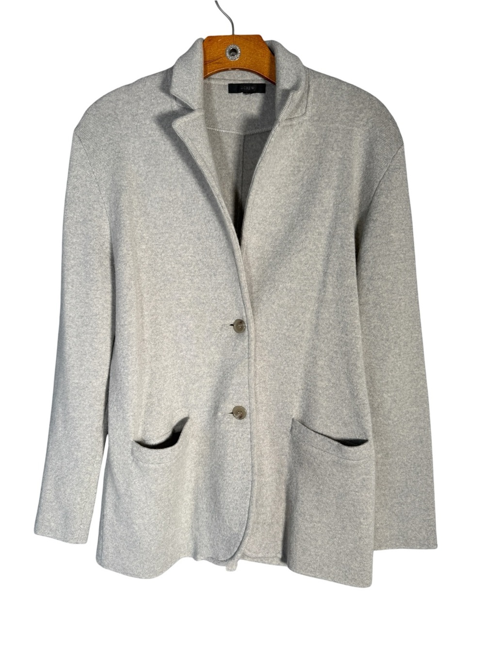 J. Crew Grey Sweater Blazer Business Casual Minimalist Knit S?